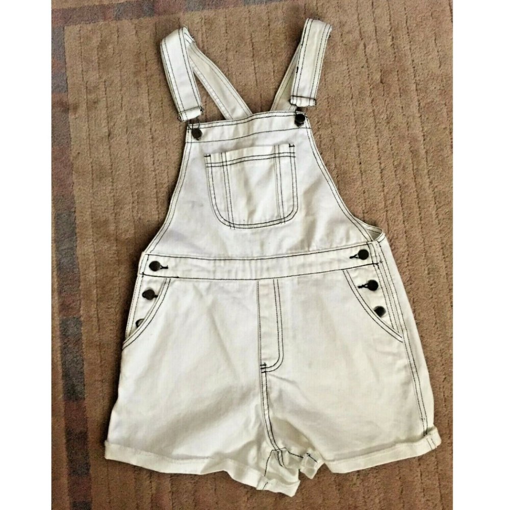 White Overall Shorts